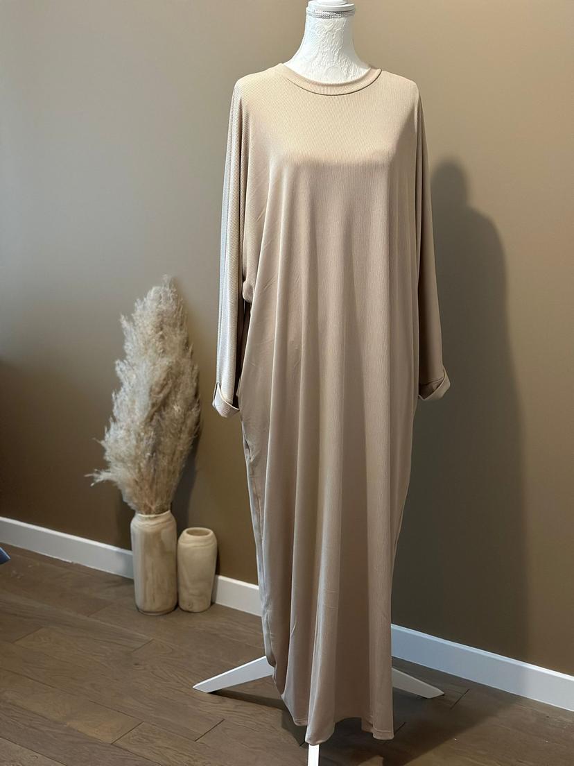 Abaya fluide avec rayure